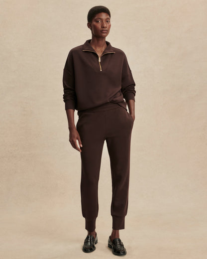 Slim cuff pant - coffee bean