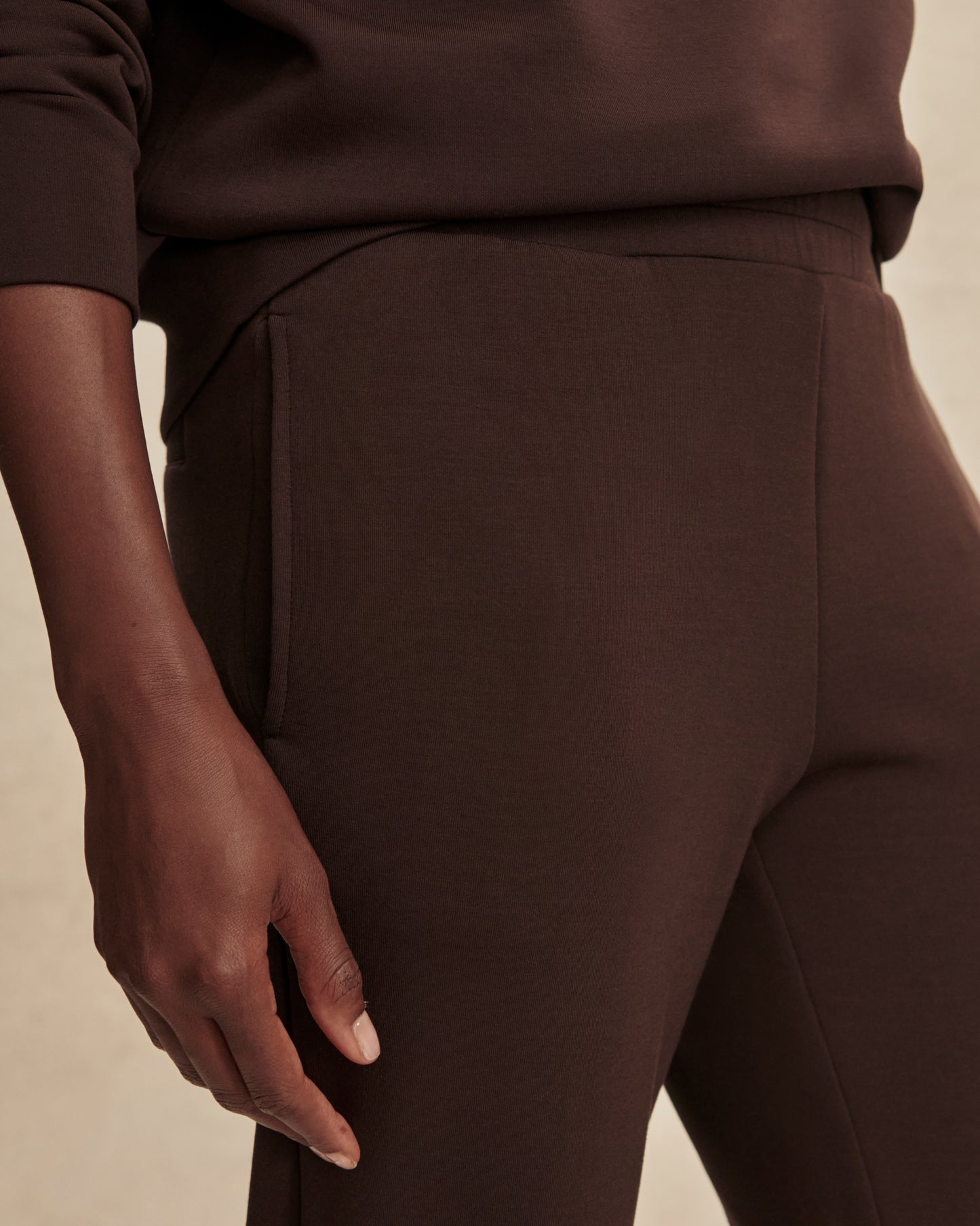 Slim cuff pant - coffee bean